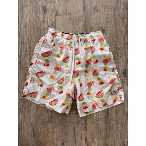 Spicy Tuna Mens Swim Trunks Size Small Popsicles Watermelon Tropical Shorts - Picture 1 of 12